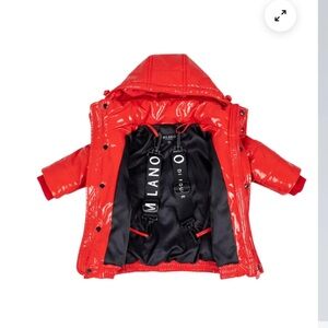 Milano Kids Shiny Red Puffer Jacket